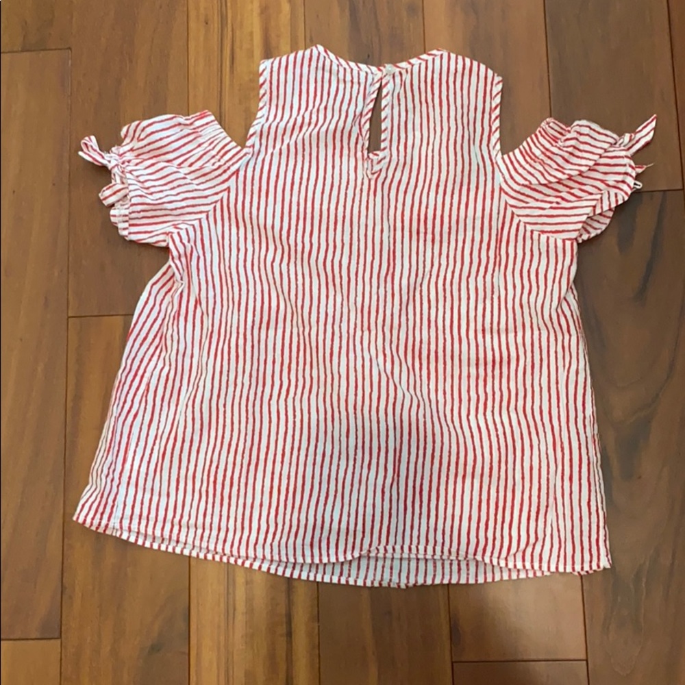 Striped Cold shoulder top - Picture 2 of 2
